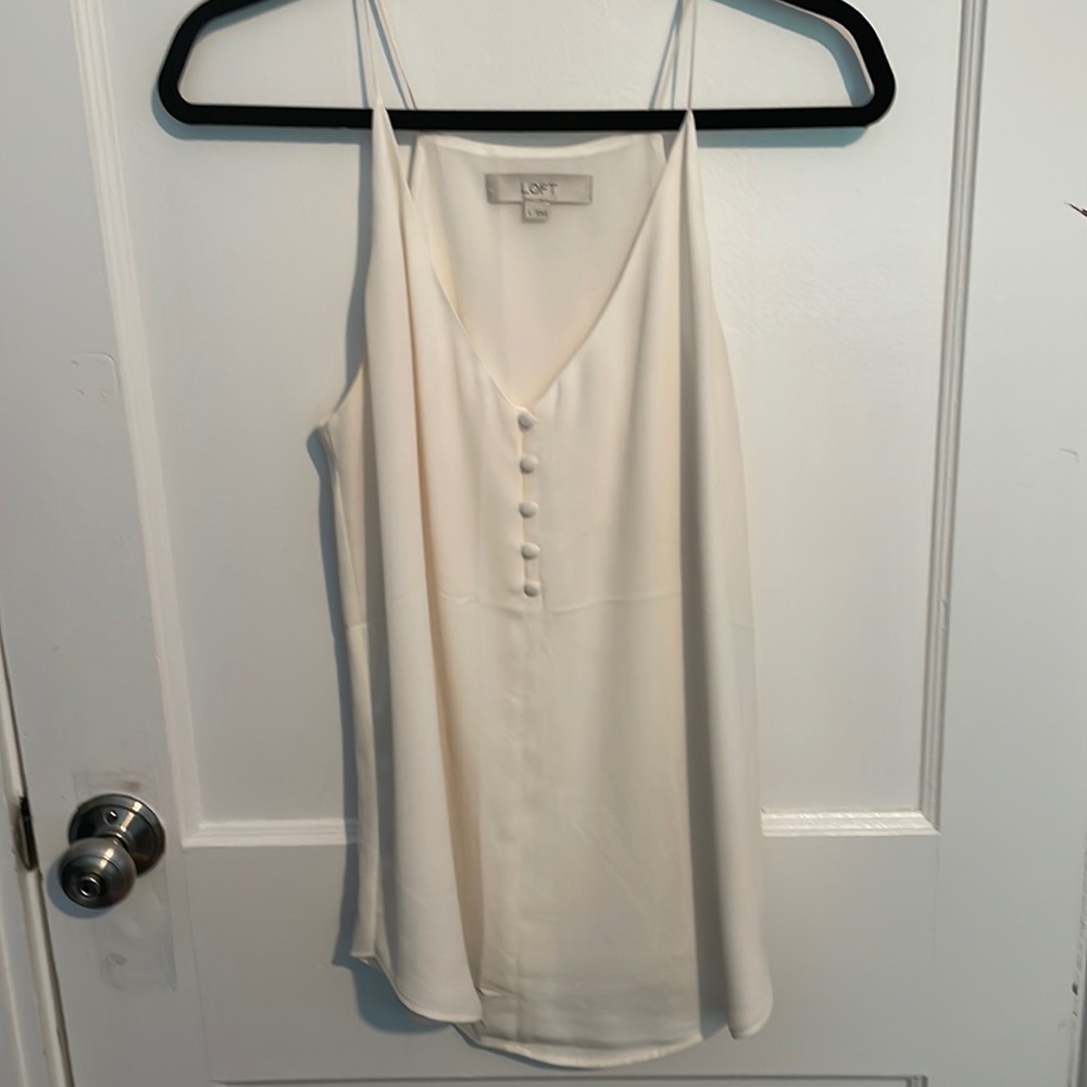 White/cream loft blouse tank top